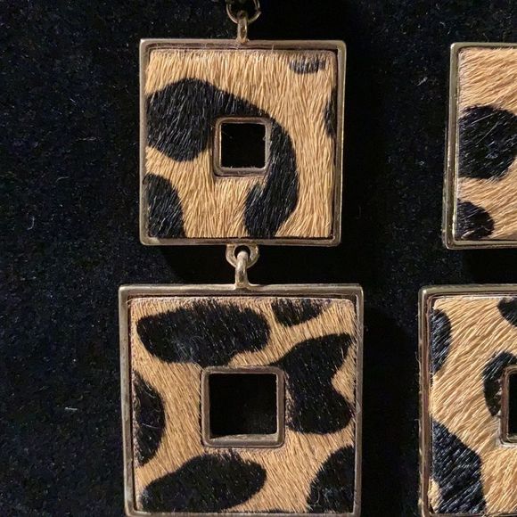 Francescas Leopard Post Earrings - Picture 2 of 5